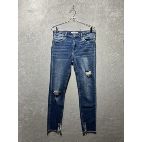 Flying Monkey Women's Skinny Raw Hem Ripped Jeans Size 28 - Picture 1 of 5